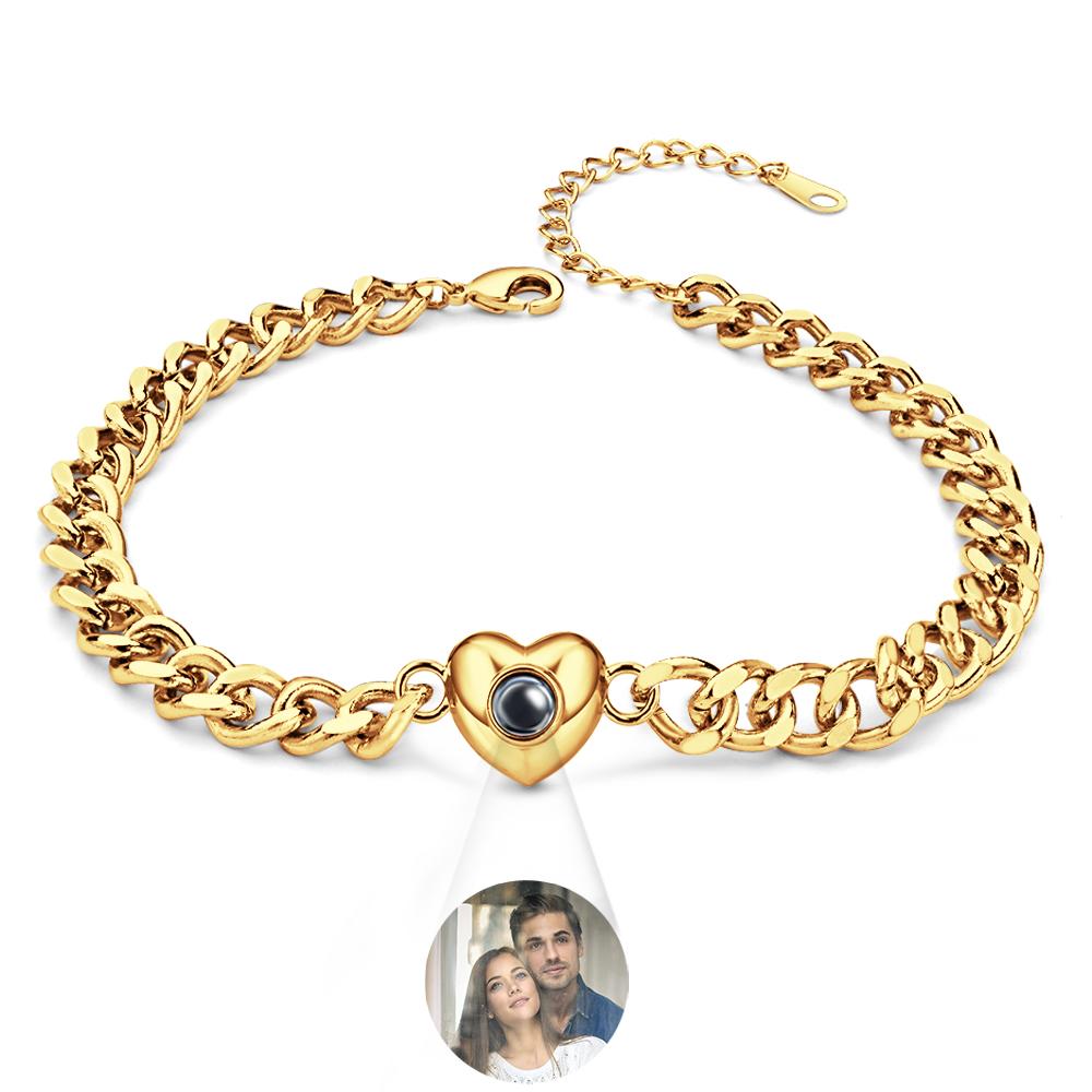 Custom Projection Bracelet Cuban Chain Simple Gift