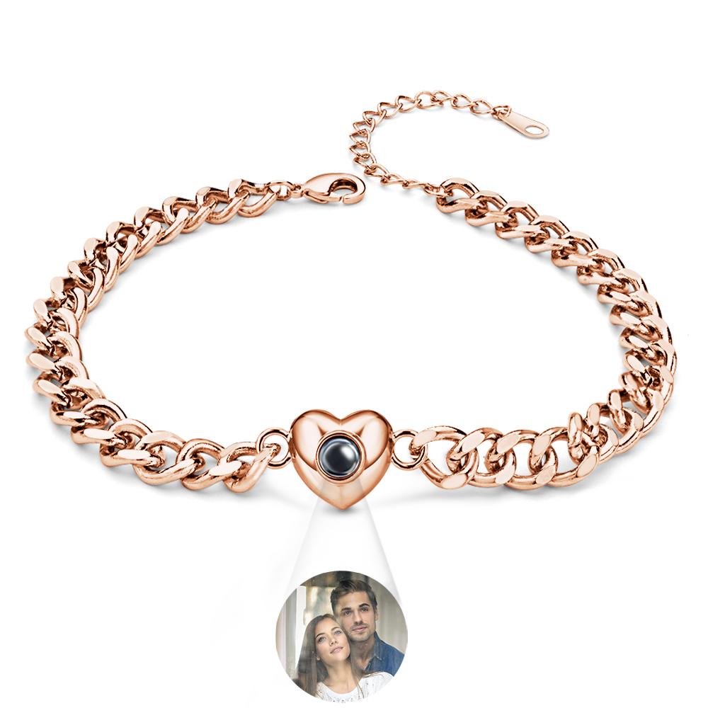 Custom Projection Bracelet Cuban Chain Simple Gift