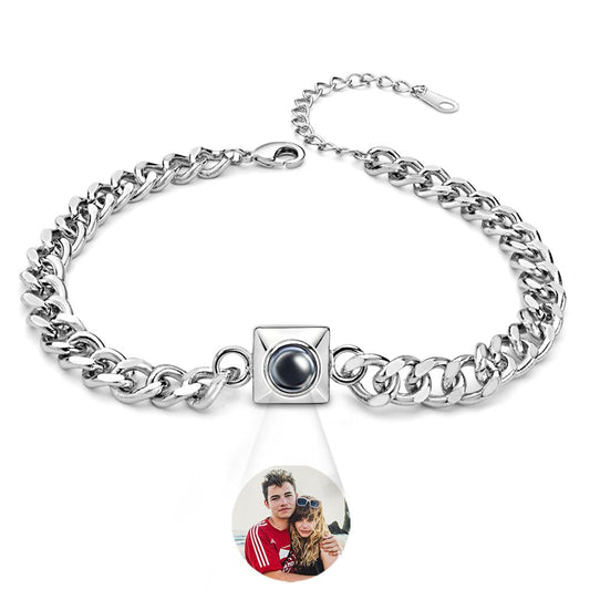 Custom Projection Bracelet Square Chain Simple Gift