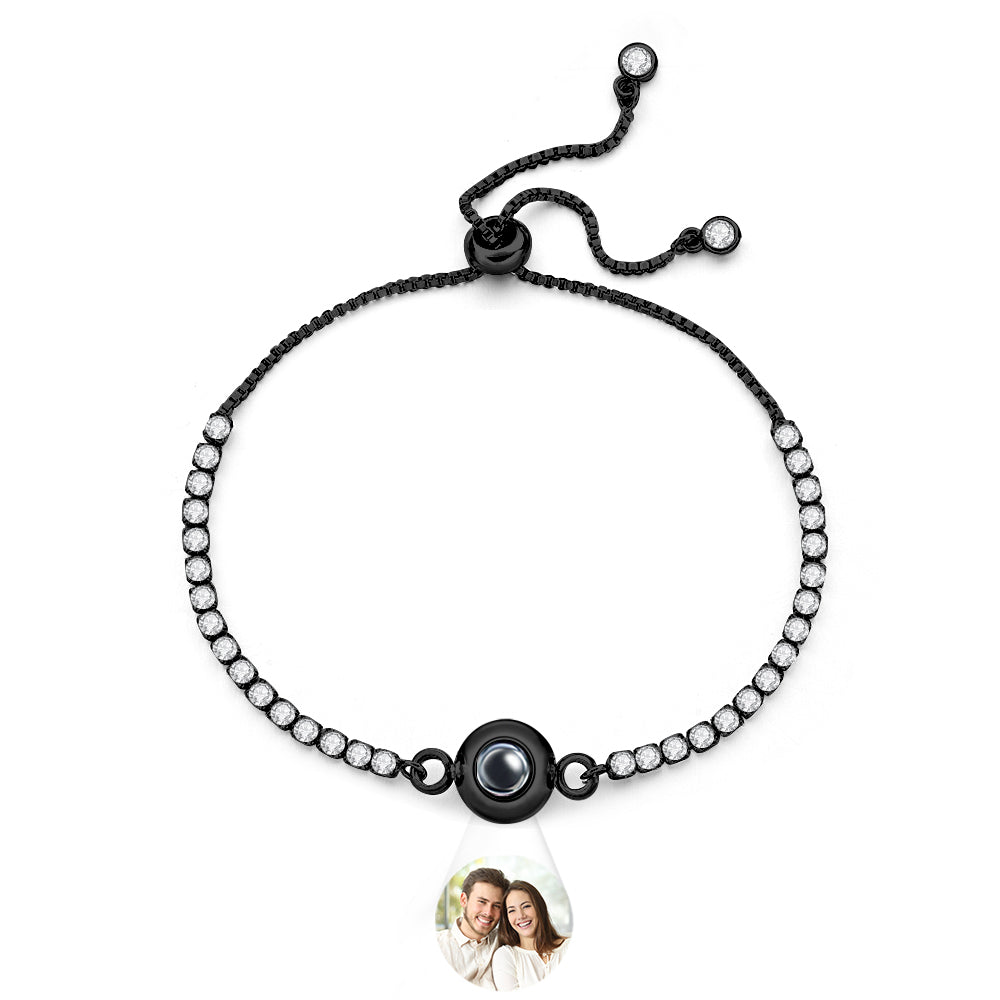 Custom Photo Projection Bracelet Diamond Chain Valentine's Day Gift