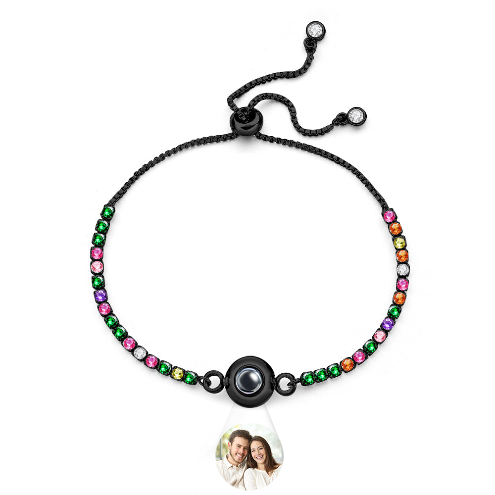 Custom Photo Projection Bracelet Diamond Chain Valentine's Day Gift