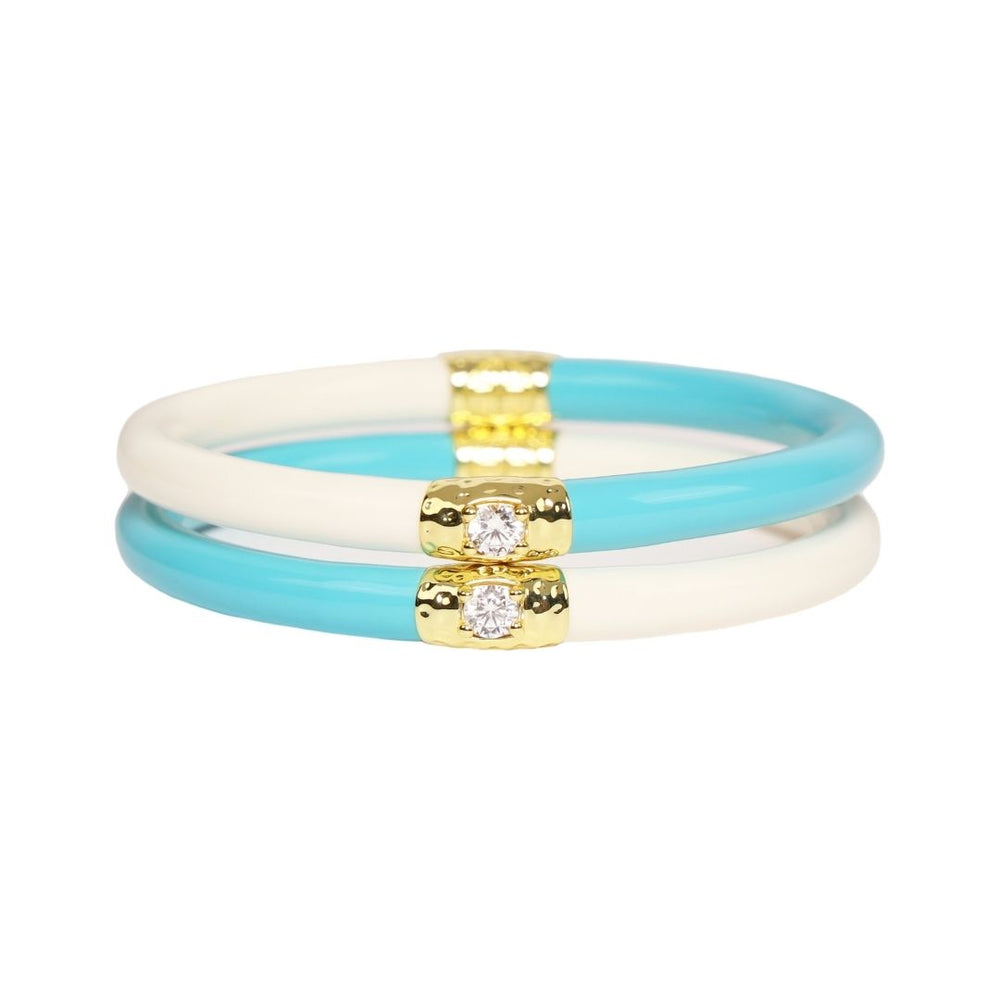Yin & Yang All Weather Bangles® • Turquoise & Ivory