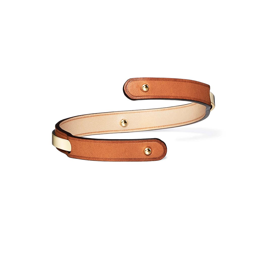 Uraeus 6 Women's Camel Leather Bracelet