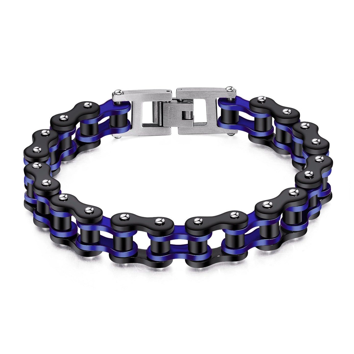 Retro Bicycle Chain Bracelet Black White Gifts for Fashion Men