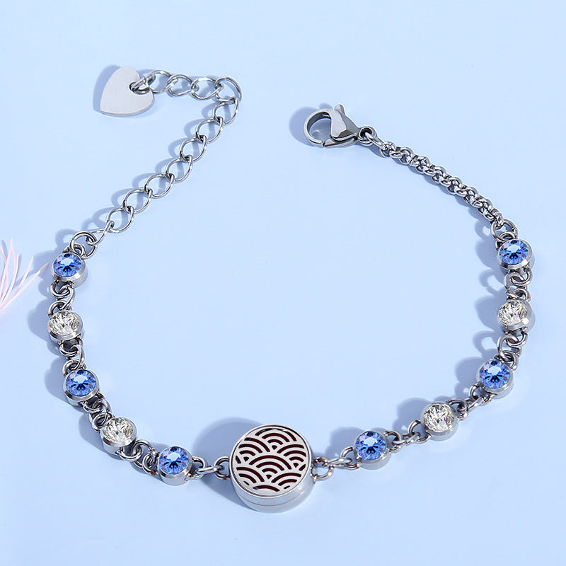 Essential Oil Diffuser Bracelet Aromatherapy Locket Adjustable Bracelet