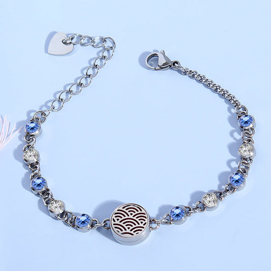 Essential Oil Diffuser Bracelet Aromatherapy Locket Adjustable Bracelet