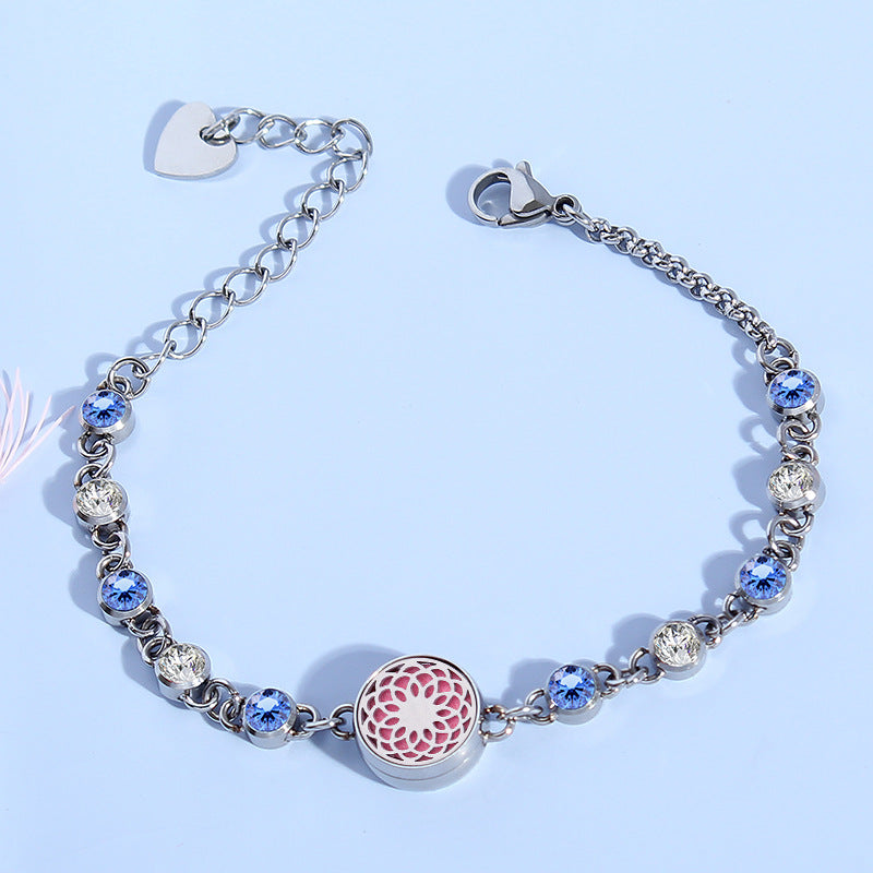 Essential Oil Diffuser Bracelet Aromatherapy Locket Adjustable Bracelet
