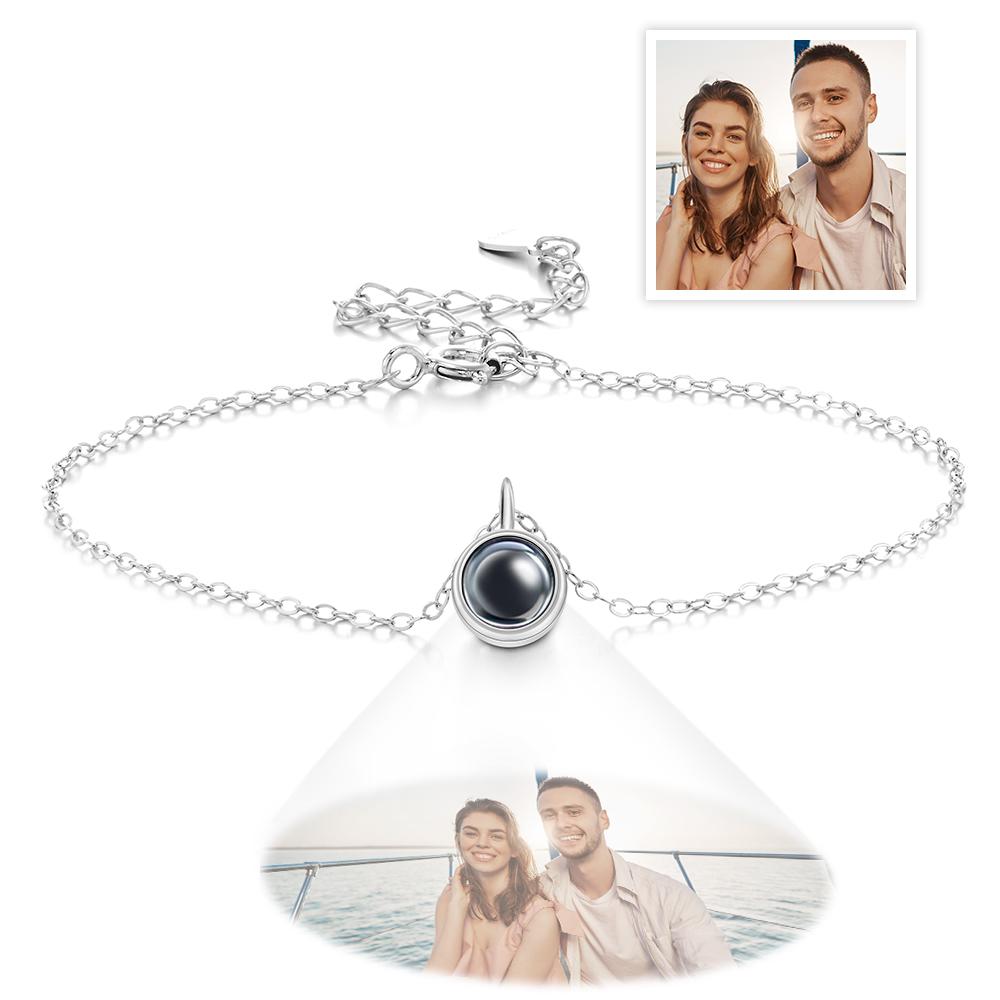 Custom Photo Projection Bracelet Personalized S925 Silver Bracelet Gift for Women