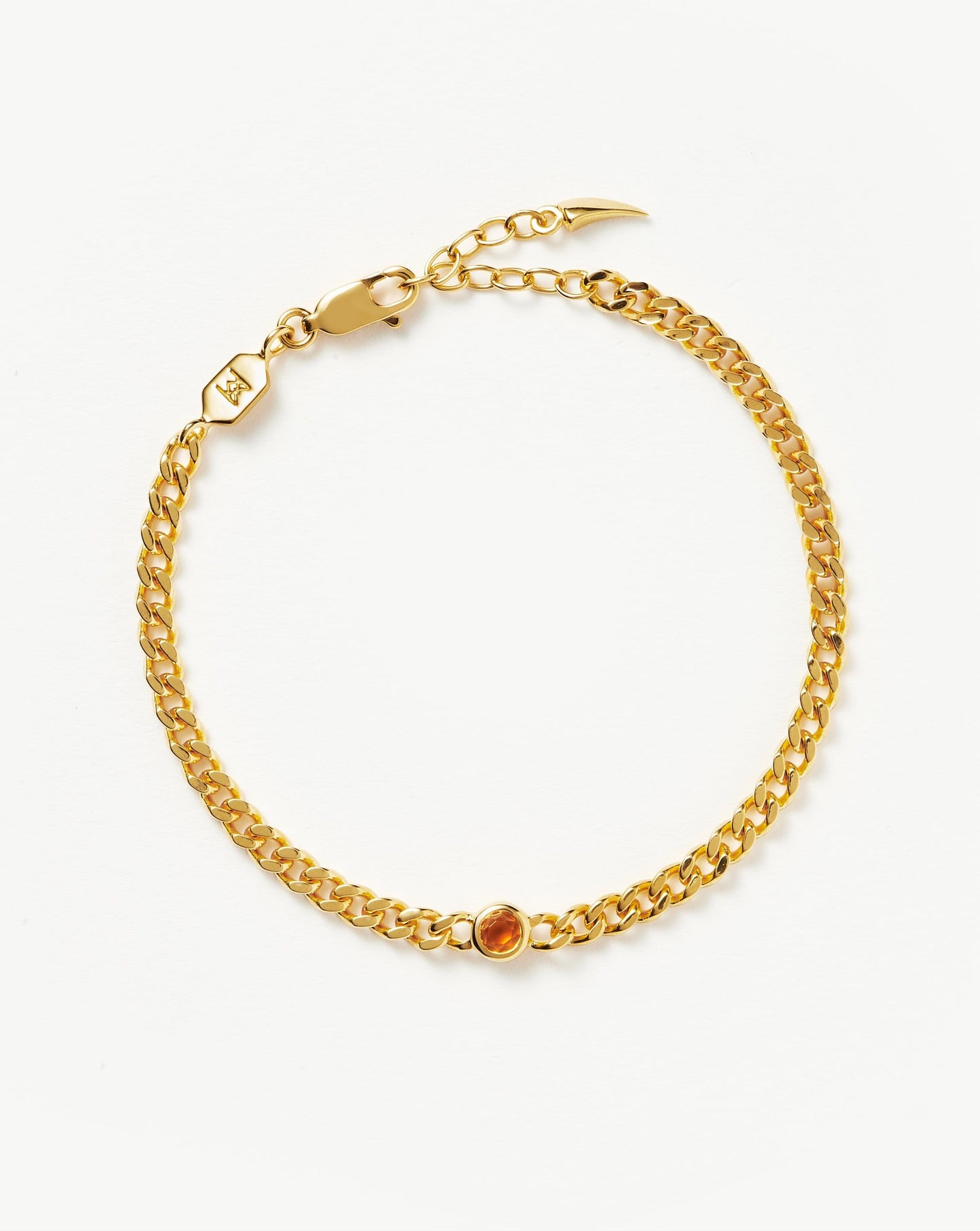 Birthstone Chain Bracelet - November | 18ct Gold Plated Vermeil/Citrine