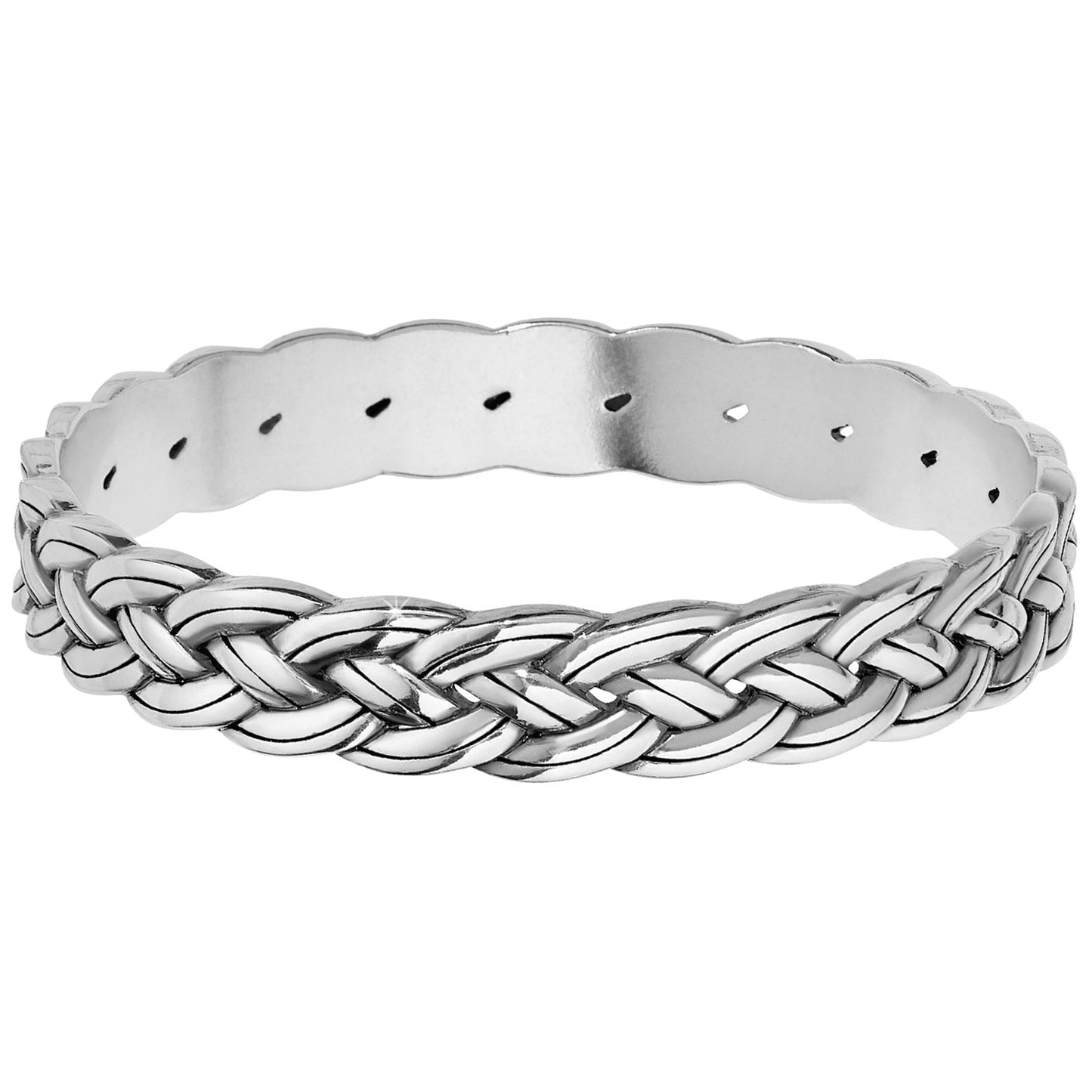 Interlok Woven Silver Bangle