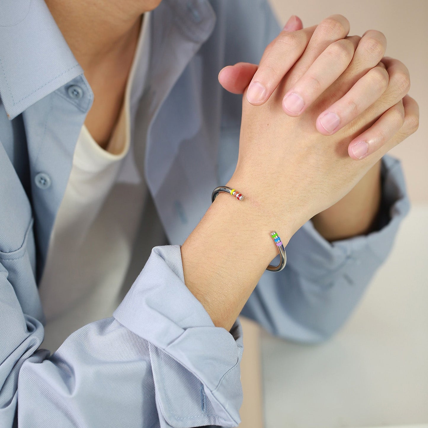 Six-color Rainbow Pride Month Minimalist Couples Bracelet