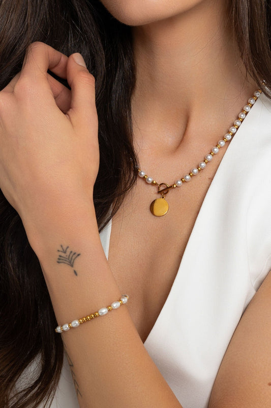 Beaded Pearl Bracelet