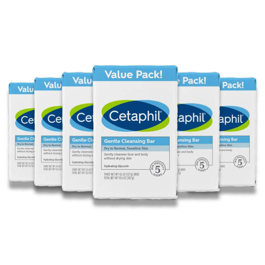 Cetaphil - Gentle Cleansing Bar, 3 Pack - 4.5 Oz - 6 Pack