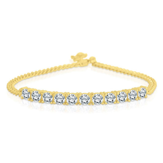 CZ Bar Curb Bracelet