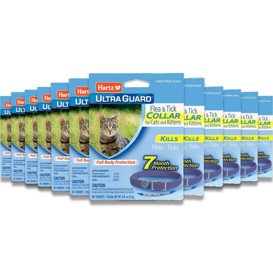 Hartz - UltraGuard Purple Flea & Tick Collar for Cats and Kittens - 0.53 Oz - 12 Pack