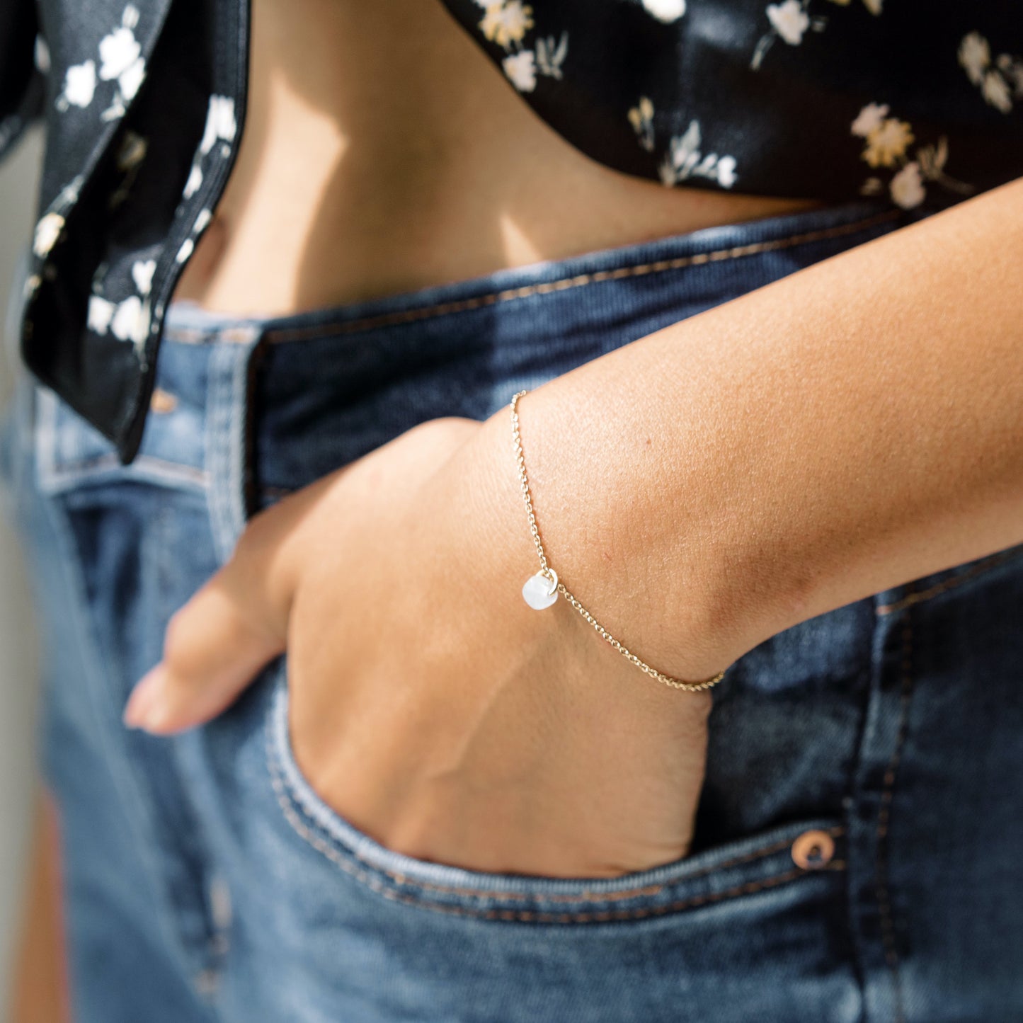 Solo Wishing Crystal Bracelet by Honeycat