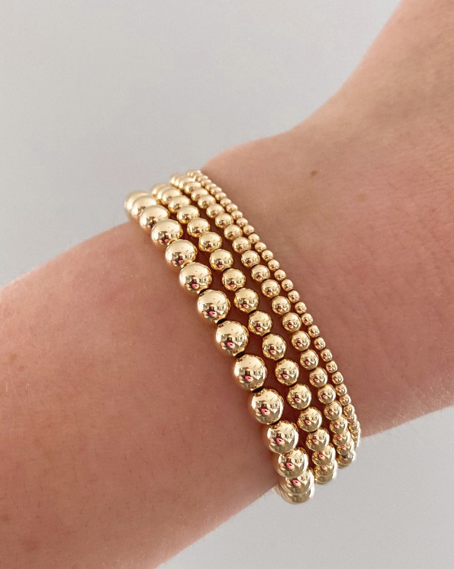 Bubbles Jewelry Bar Stretch Gold Beaded Bracelet