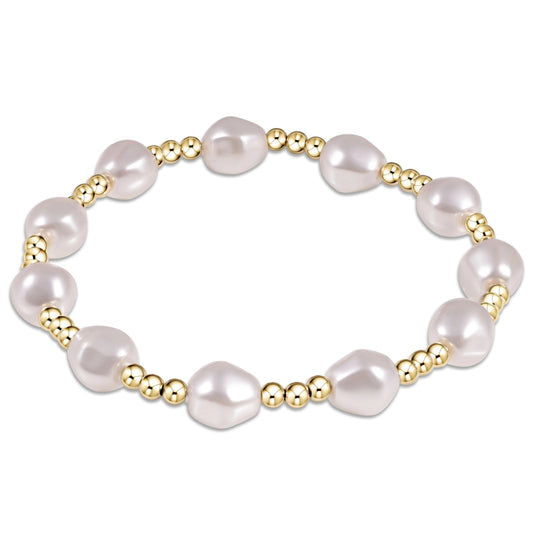 Admire Gold Bead Bracelet - Pearl