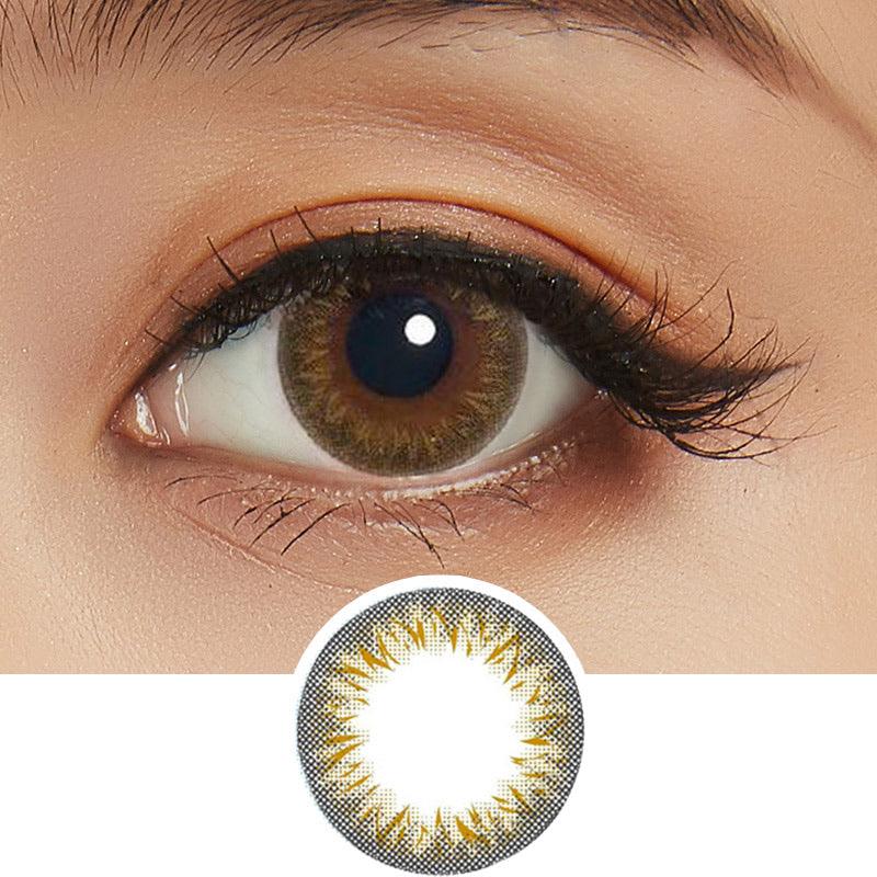 Minette 1-Day Layer Almond Brown (10pk) Colored Contacts Circle Lenses - EyeCandys