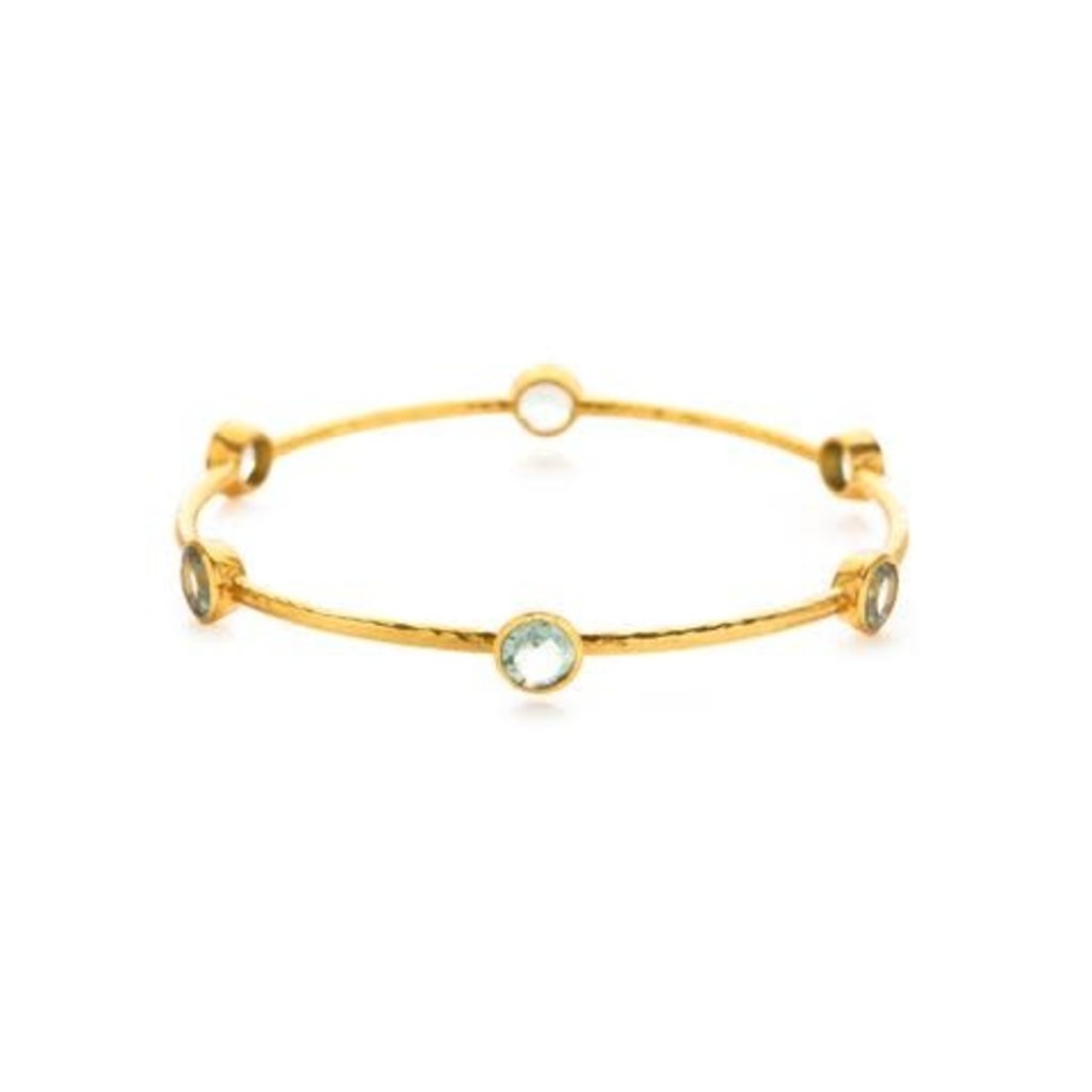 Milano 6-Stone Bangle Gold