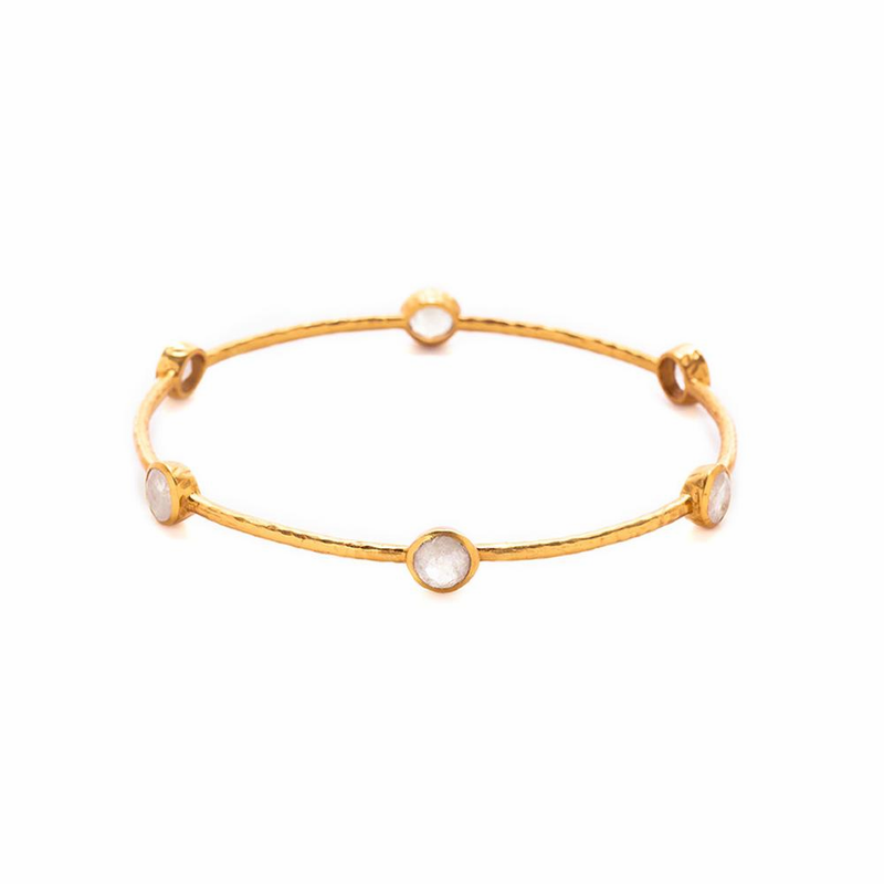 Milano 6-Stone Bangle Gold