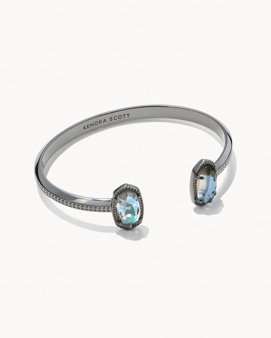 Elton Bracelet Gunmetal - Gray Dichroic Glass