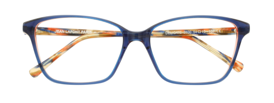 lafont delicate handmade in france plastic acetate women ladies female basic traditional classic elegant 3100 blue front