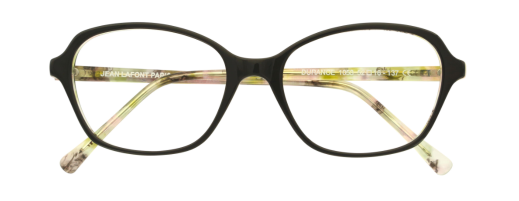 lafont durance handmade in france plastic acetate ladies female women optical eyewear glasses prescription square shape basic conservative casual black 1053 front