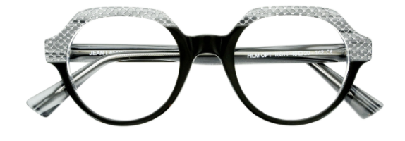 lafont film handmade in france optical prescription eyewear glasses round modern contemporary ladies female bold character funky 1051 black silver lace front