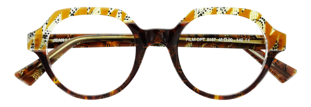 lafont film handmade in france optical prescription eyewear glasses round modern contemporary ladies female bold character funky 5157 brown front