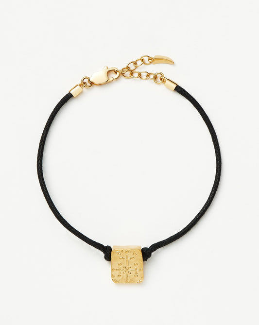 Lucy Williams Byzantine Coin Cord Bracelet | 18ct Gold Plated Vermeil