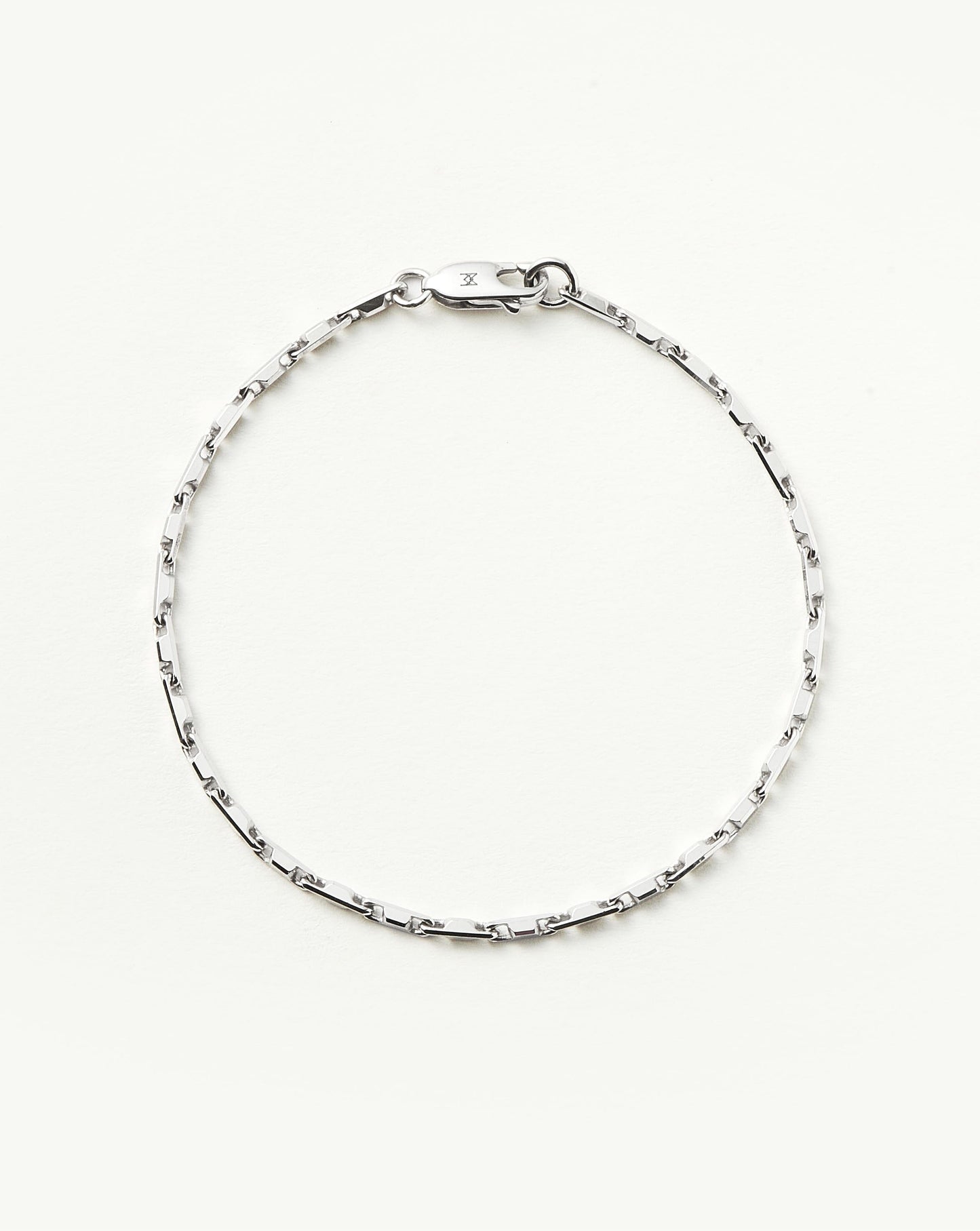 Mens Interlocking Link Chain Bracelet | Sterling Silver