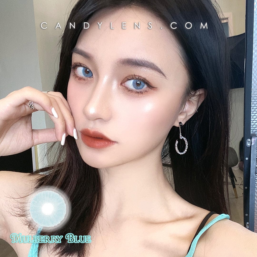 Mulberry Blue Colored Contacts