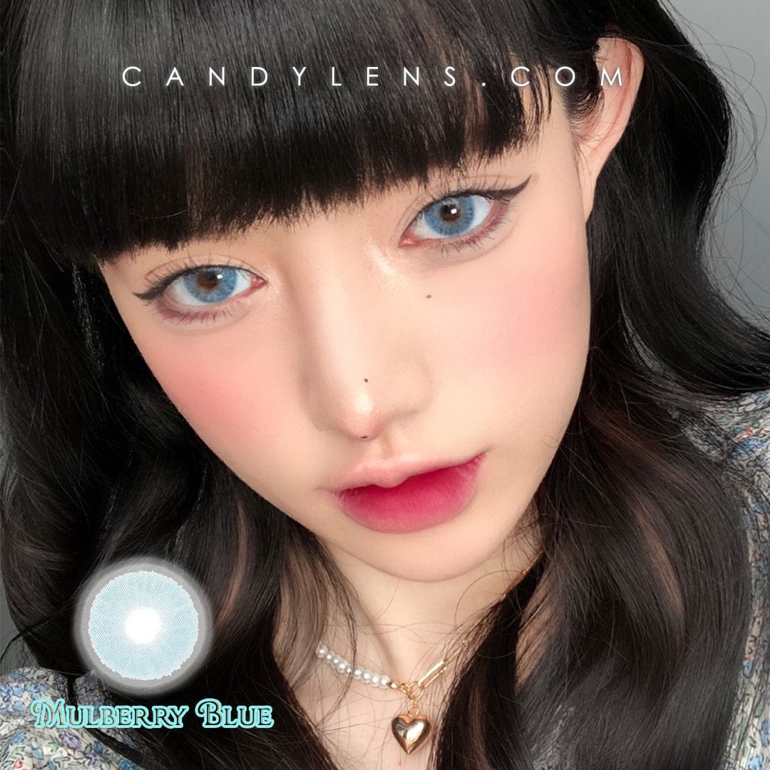 Mulberry Blue Colored Contacts