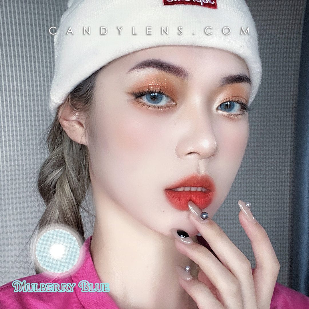 Mulberry Blue Colored Contacts
