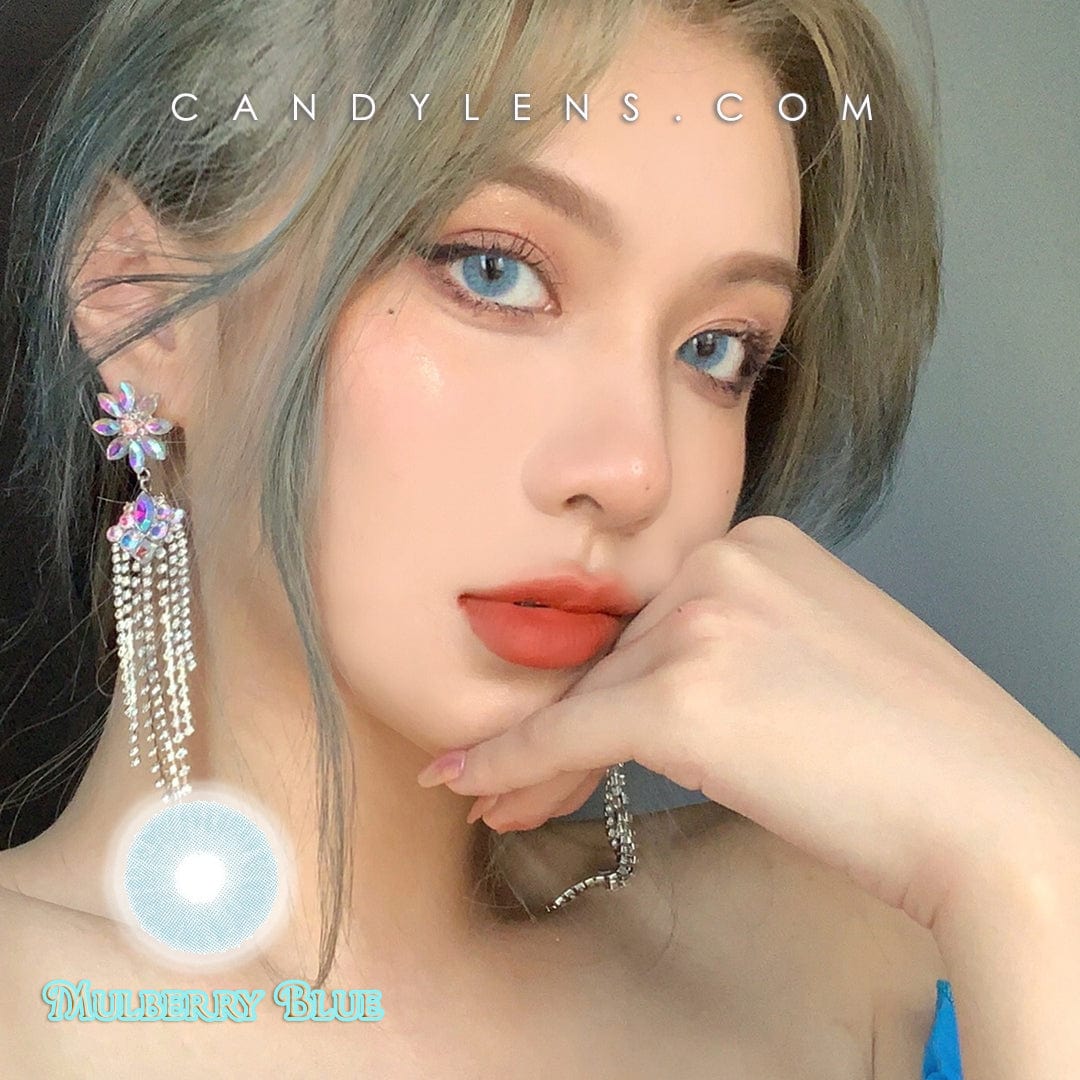 Mulberry Blue Colored Contacts