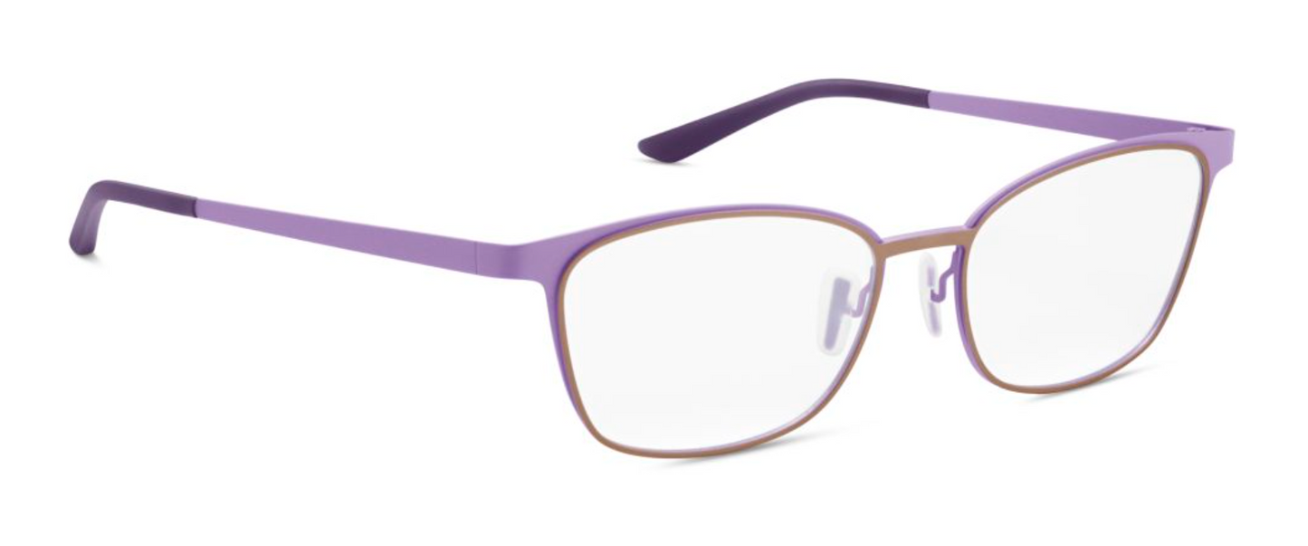orgreen nora handmade in korea scandinavian danish design women ladies female rectangular cat eye stainless steel lightweight durable quality s012 purple lilac brown matte