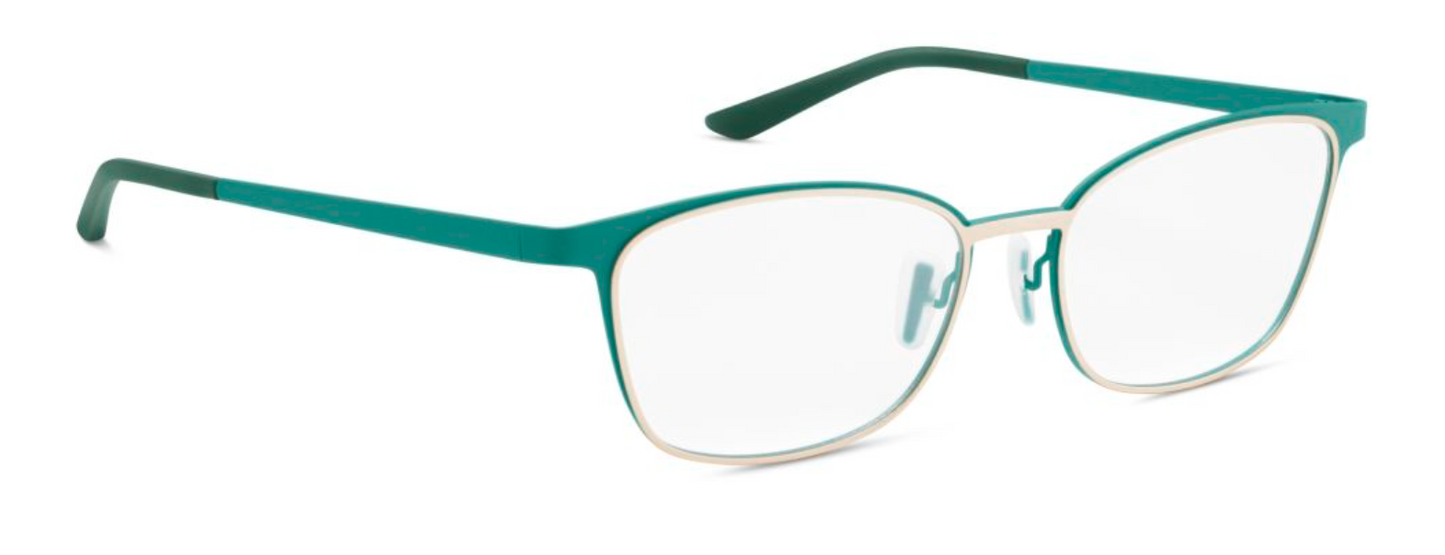 orgreen nora handmade in korea scandinavian danish design women ladies female rectangular cat eye stainless steel lightweight durable quality s015 matte green white gold