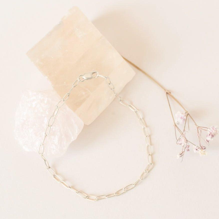 Shop Wellthy Sterling Silver Recycled Paperclip Chain Bracelet