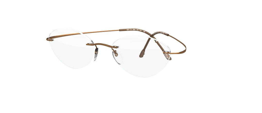 silhouette tma must 5515 optical prescription eyewear eyeglasses glasses rimless hingless screwless titanium made in austria lightweight classic original matte copper gold