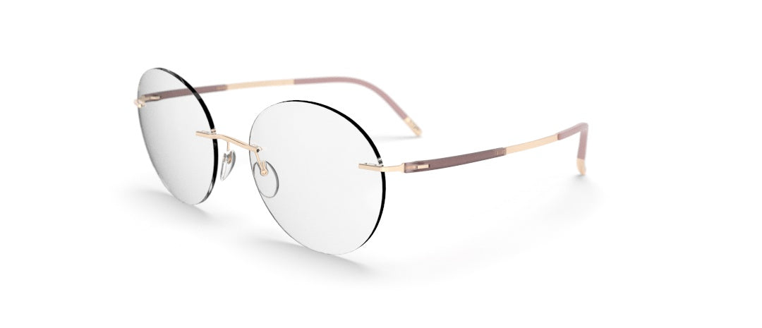 silhouette optical prescription rimless screwless made in austria titanium lightweight comfortable eyewear glasses unisex male female rose gold cassis pink