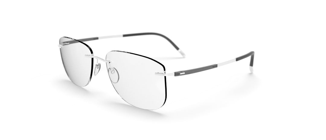 silhouette optical prescription rimless screwless made in austria titanium lightweight comfortable eyewear glasses unisex male female silver glacier