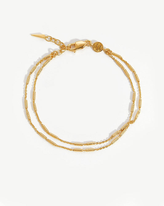 Vervelle Double Chain Bracelet | 18ct Gold Plated Vermeil