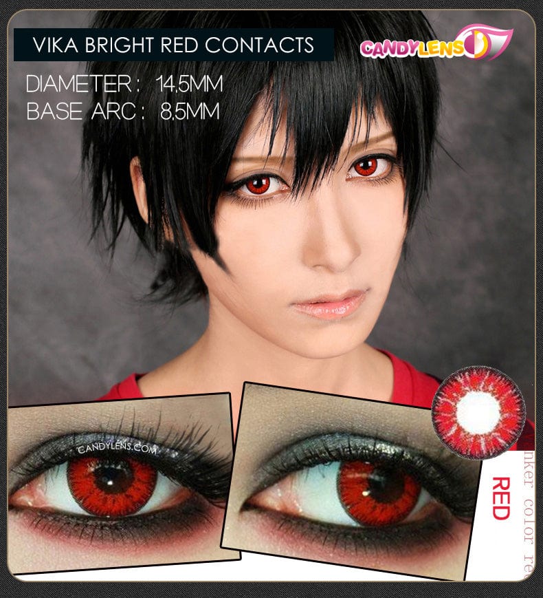 Vika Bright Red Cosplay Color Lenses