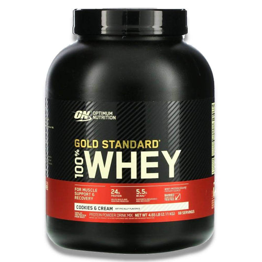 Optimum Nutrition - Gold Standard 100% Whey, Cookies Cream - 4.65 Lb